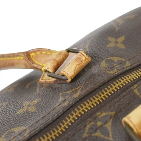 LOUIS VUITTON LV SPEEDY 35 TRAVEL HAND BAG MONOGRAM LEATHER BROWN M41524 62JD308 - Picture 8 of 10